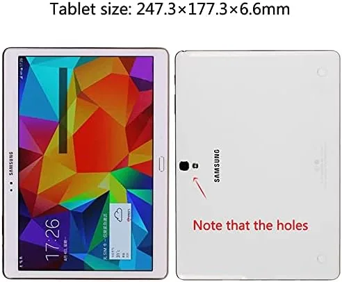 Vista 7 de Funda compatible con Samsung Galaxy Tab S T800 T805 10.5" de piel sintética para tablet (color negro)