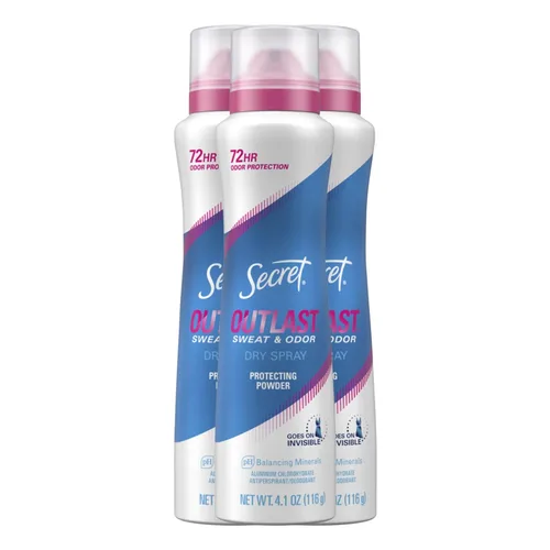 Vista 13 de Secret Dry Spray Desodorante Antitranspirante para Mujeres, Protección sin Peso por 48 Horas contra el Sudor y el Olor, Suave para la Piel, Aroma