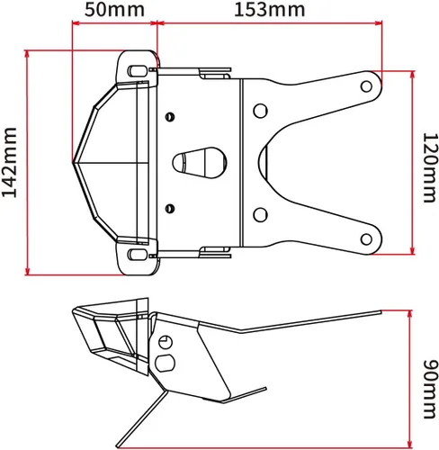 Vista 6 de DRC Edge 2 Luz trasera LED rojo con soporte para 2012-2013 CRF250L