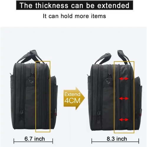 Vista 2 de Maletines grandes para hombres bolsa de lona de 15.6 pulgadas 17 pulgadas 19 pulgadas portátil caso trabajo bolsas oficina mensajero