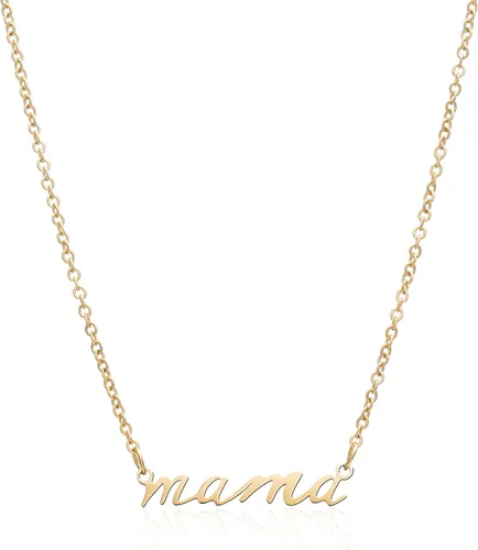 Vista 5 de Suavell Mama Necklace - Gold Dipped Momma Necklace for Women - Expecting Mom Gift - For New Mom or Mother to Be - Mama Gifts for Expecting Mothers