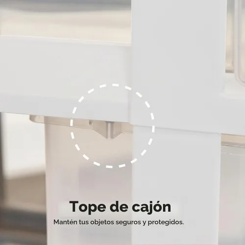 Vista 6 de IRIS USA Carrito de almacenamiento con ruedas de 3 cajones, blanco