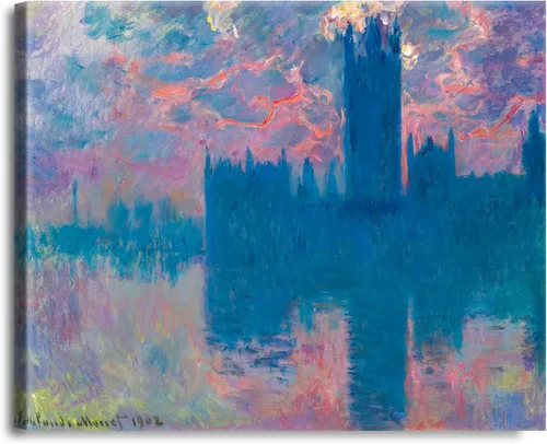 Vista 137 de A&T ARTWORK Antibes Seen from The Salis Gardens de Claude Monet Las Obras de Arte Clásico Mundial Reproducciones, Impresiones de Arte en Lienzo