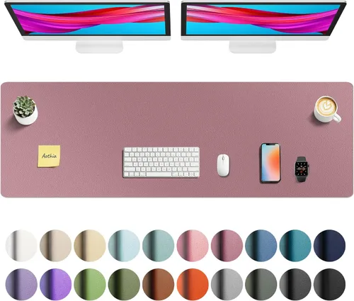 Vista 282 de Aothia - Protector de escritorio de cuero sintético grande, base antideslizante para mouse y superficie para escribir, impermeable, fácil de Agua