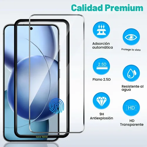 Vista 2 de SURFCUZ [Paquete de 4] Protector de pantalla para Galaxy S24 Plus/S25 Plus [Cristal templado] [Cristal de Japón con dureza 9H] Protector de pantalla