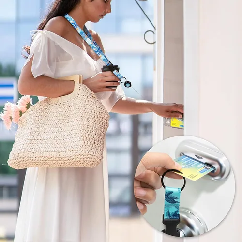 Vista 5 de MNGARISTA Cordón retráctil para tarjetas de crucero, cordones impermeables para tarjetas de crucero con soporte de identificación, paquete de 2