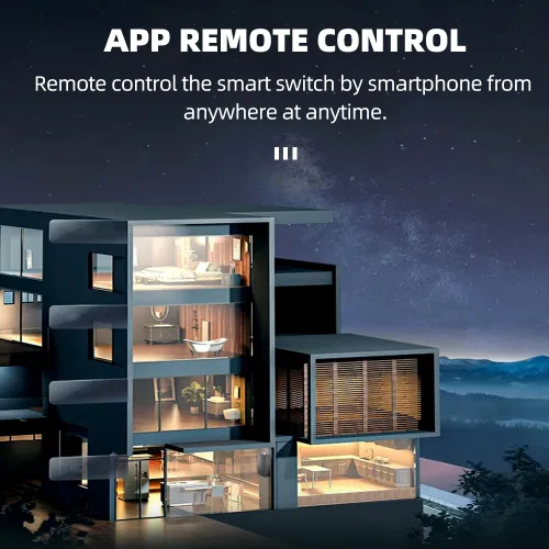 Vista 4 de Interruptor de circuito inteligente WiFi 63A MCB, relé temporizador de medición de potencia para TUYA Smart Home Interruptor de control remoto