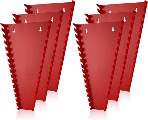 Vista 11 de ALOANES Organizador de llaves de plástico ABS de 64 ranuras, organizador de llaves colgantes estándar para caja de herramientas y pared, compatible