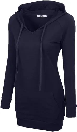 Vista 3 de BEPEI Sudadera de manga larga con capucha para mujer con bolsillos
