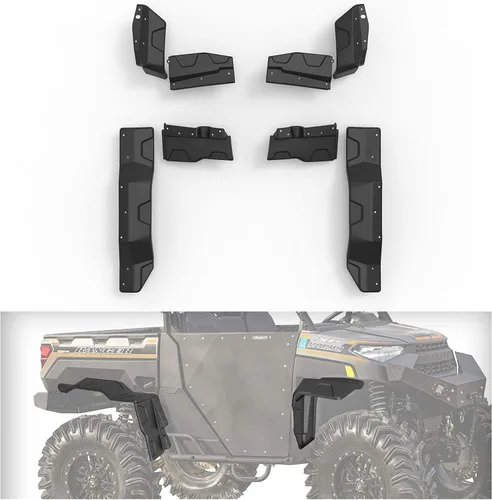 Vista 15 de A & UTV PRO Deflector de guardabarros izquierdo para Can-Am Maverick X3 Max Turbo R Xds 2017-2024 2025, extensiones combinadas para guardabarros