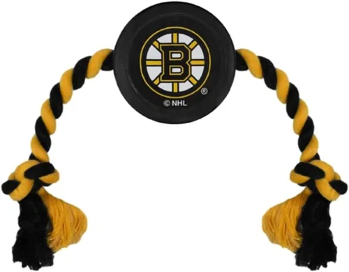 Vista 11 de Juguete de goma First Dog Puck – Cuerda de tiro resistente para perros y gatos – Juega hockey con tu mascota – Juguete con licencia de los Anaheim
