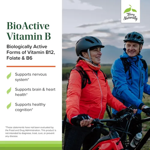 Vista 3 de Terry Naturally BioActive Vitamina B – Ayuda a la salud del corazón con vitaminas B bioactivas – Suplemento con folato y calcio – Vitamina