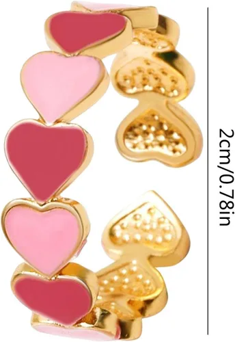 Vista 5 de Xuyuan Vintage Heart - Adjustable Bohemian Style Open,Cute Jewelry Gifts for Women and Girls on Wedding, Proposal, and Valentine's Day