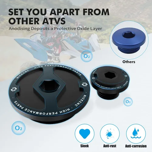 Vista 4 de NICECNC Kit de enchufes de motor compatible con Yamaha Raptor 700 2006 2007 2008 2009 2010-2023, 700R 2009-2023, 700R SE 2017-2023, YFZ450R
