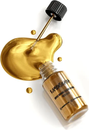 Vista 10 de KAMENSKAYA Pintura de Hoja de Oro Líquida - Pintura de Hoja de Oro Líquida de Secado Rápido de Base Alcohólica, Oro Brillante, 0.68 fl oz (20 ml)