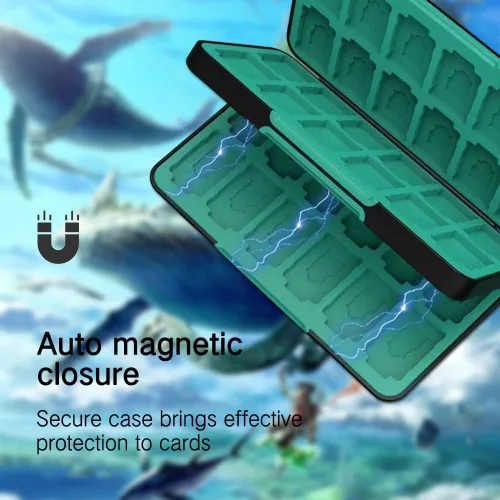 Vista 4 de PERFECTSIGHT 48 Switch Game Card Case for Nintendo Switch OLED Switch Lite, Cute 48 Game Holder Cartridge Case for Game Cards and SD Cards, Kawaii