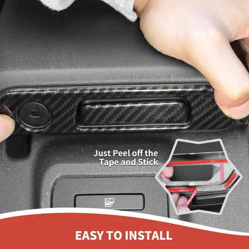 Vista 7 de RAZPOY Cubierta de Moldura de Interruptor de Caja de Reposabrazos Compatible con Ford Bronco 2021-2023 Accesorios Interiores de Fibra de Carbono