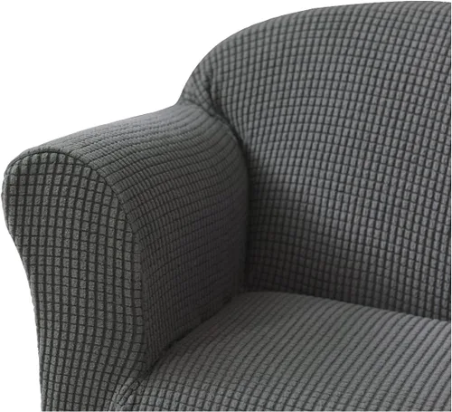 Vista 2 de Funda de sofá jacquard de alta elasticidad para niños, funda para silla de niño, funda de sofá de tamaño mini, funda suave para sillón de 1 asiento
