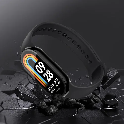 Vista 4 de [Paquete de 2] Funda con protector de pantalla de vidrio templado compatible con xiaomi Band 7, dureza 9H 360° Protección completa ultrafina funda