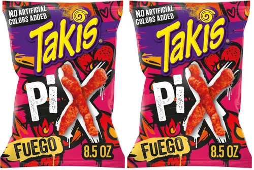Vista 10 de Takis Fuego Stix - Palitos de maíz para aperitivos, bolsa de 9.9 onzas