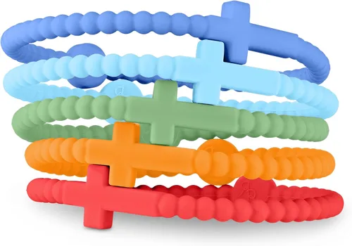 Vista 18 de Ryan & Rose Pulseras Jesús - Pulsera de silicona cruzada aleación