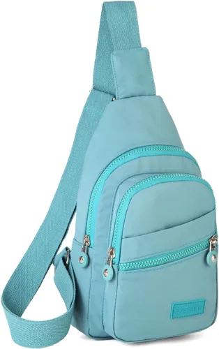 Vista 17 de EVANCARY - Mochila pequeña tipo bandolera para mujeres y hombres, mochila de pecho tipo bandolera para viajes, senderismo y actividades al aire libre
