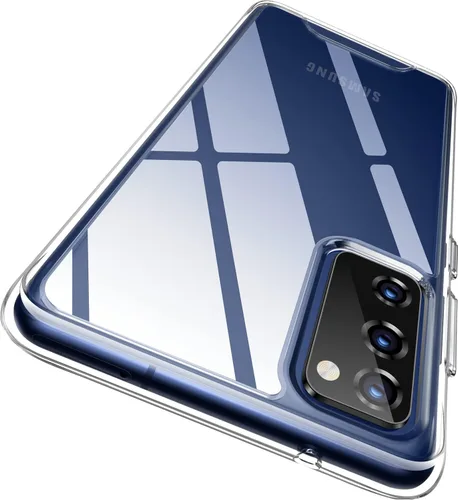 Vista 11 de Rayboen Funda para Samsung Galaxy S20 FE con 2 protectores de pantalla suaves, transparente y antiarañazos, parte trasera de policarbonato duro 1