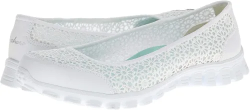 Vista 8 de Skechers Zapatillas bajas para mujer, sin cordones, EZ Flex Sweetpea Blanco
