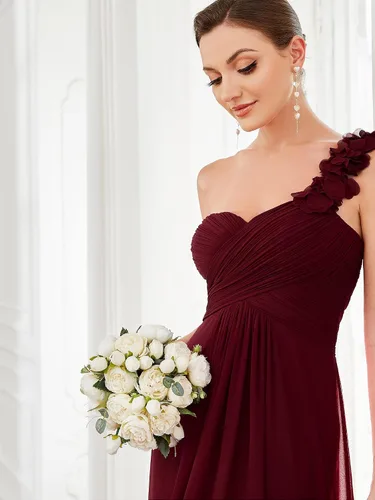 Vista 5 de Ever-Pretty 09768 - Vestido de dama de honor con cintura imperio, hombro descubierto, longitud al suelo