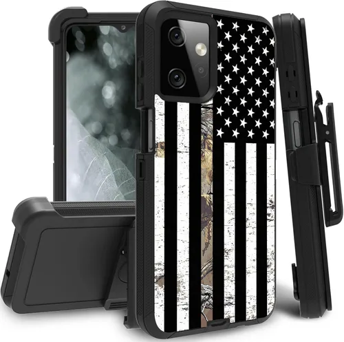 Vista 58 de Funda para Motorola Edge 2021 / Moto Edge 5G UW, protección resistente de 3 capas híbridas a prueba de golpes con funda de clip para cinturón