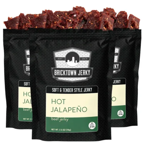 Vista 23 de Honey Pepper Soft and Tender Style Best Beef Jerky - Paquete de 3 - Prueba nuestra carne seca de res suave de mejor sabor - 7.5 onzas en total.