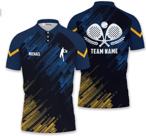 Vista 12 de Camisa de tenis de pádel personalizada, regalo de camiseta de tenis de pádel personalizada, polo de tenis de pádel para hombres y mujeres