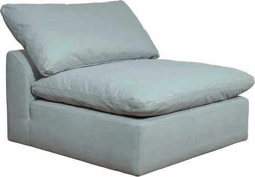 Vista 5 de Sunset Trading Cloud Puff - Sofá modular en forma de L de 4 piezas de 132 pulgadas de ancho Tela de rendimiento resistente a las manchas Azul