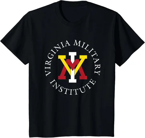 Vista 8 de VMI Keydets Stamp - Camiseta con licencia oficial, Negro