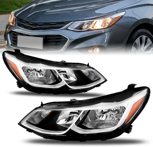 Vista 17 de JSBOYAT Compatible con el conjunto de faros delanteros Chevy Cruze 2016-2019 de repuesto, halógeno, no proyector, faro delantero estilo OE, lado