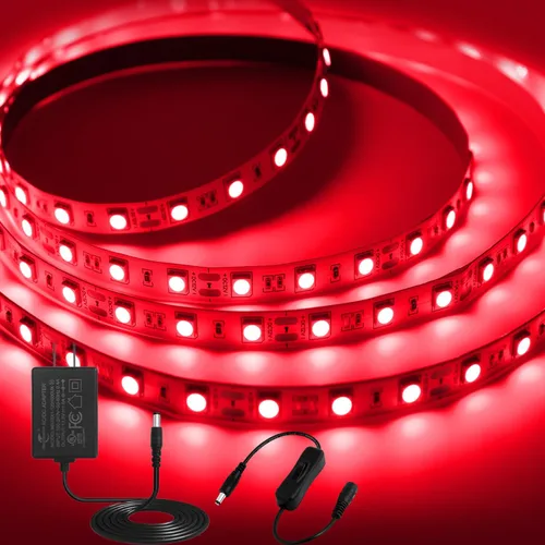 Vista 10 de iNextStation Tira de Luz LED UV Negra USB, 2M/6.6 pies 5V SMD5050 LEDs 395nm-405nm Tira de Luz Negra para Fluorescente, Curación de Impresión 3D