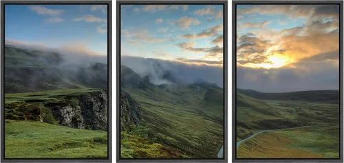 Vista 122 de wall26 Lienzo enmarcado para pared, juego de arte debajo de los tallos de bambú verde, naturaleza, desierto, fotografía, realismo, contemporáneo