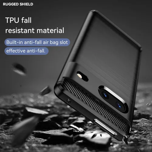 Vista 4 de Carcasa para Google Pixel 7 (poliuretano termoplástico), color negro Funda protectora de goma TPU flexible para Google Pixel 7 2022 de 6.3