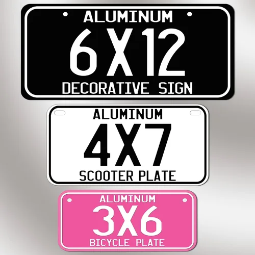 Vista 2 de Placa de Nombre Vintage Personalizada Coche Infantil Motocicleta Bicicleta Bici Patinete Eléctrico 3 Tamaños Texto Personalizado