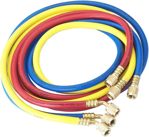 Vista 5 de Robinair (32036) Manguera estándar de 1/4 pulgadas con accesorios estándar - 36 pulgadas, azul