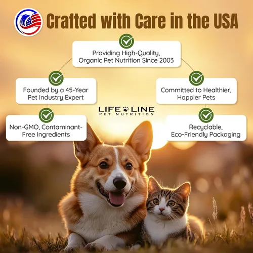 Vista 6 de Life Line - Aceite de salmón salvaje de Alaska para perros y gatos Suplemento de aceite de pescado omega-3 para la salud de la piel, pelaje