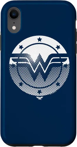 Vista 25 de Wonder Woman Funda con logotipo de escudo de medio tono para iPhone 17
