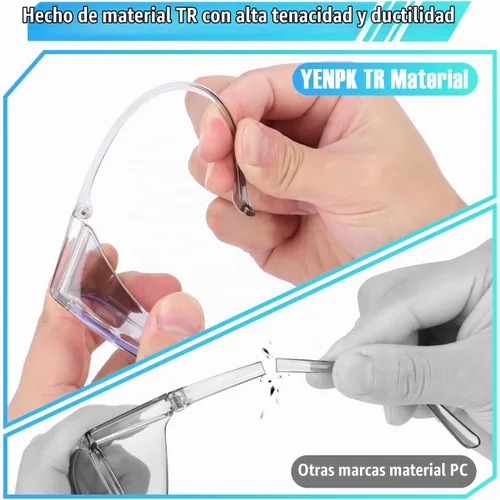 Vista 2 de 4 Pack Safety Glasses Goggles For Women Anti Fog, Cute Protective Eyewear for Nurses, ANSI Z87+ Anti-Blue Light (Transparente _Gris _Negro _Leopardo)