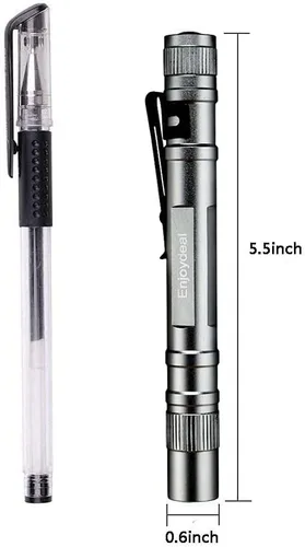Vista 3 de 5 unids pluma linternas 1000LM ultra delgado portátil LED Penlight bolsillo pluma linterna luz linterna con clip para interior al aire libre