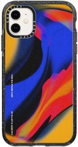 Vista 158 de Funda Impact de CASETiFY para iPhone 11 - Tiempo A Solas de Esther Kim - Negro Claro