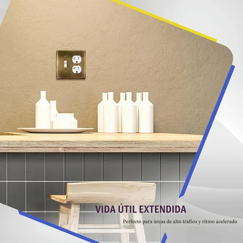Vista 7 de ENERLITES Placa de pared de metal para combinación de interruptor de palanca y receptáculo dúplex, cubierta de salida de acero inoxidable 201 Latón