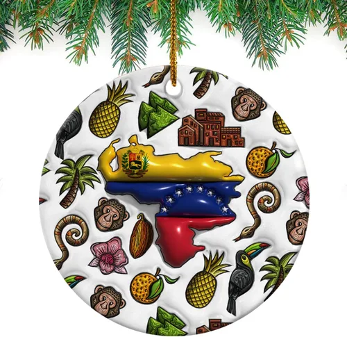Vista 85 de Lotacy Bandera argentina argentina de Navidad de cerámica 2D impresa adorno con símbolos, decoración del hogar argentina regalos para hombres