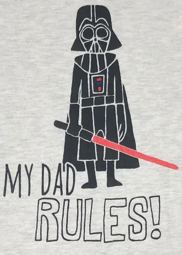 Vista 3 de STAR WARS Body de manga corta para bebé del Día del Padre Yoda Darth Vader