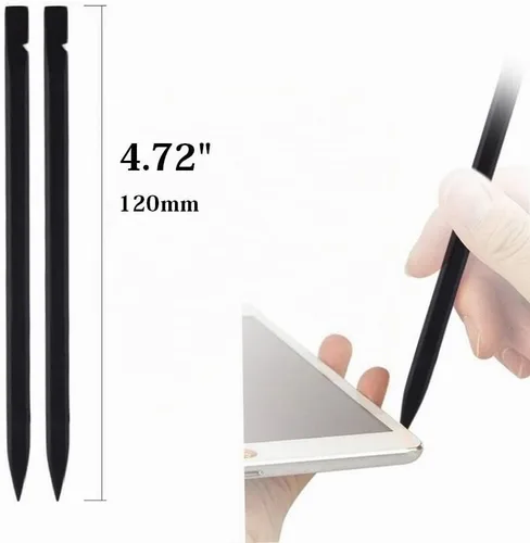 Vista 2 de Juego de herramientas negras universales para abrir y tipo lapicera para reparar teléfonos celulares iPhone, tablets iPad, PC laptop Macbook, 50