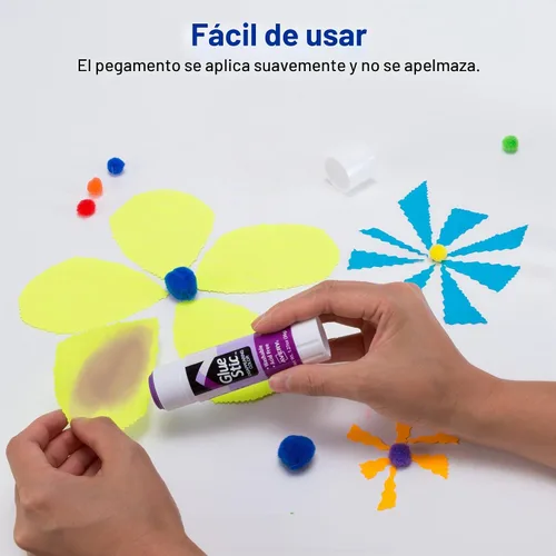 Vista 4 de Avery Pegamento en barra, morado que desaparece, lavable, no tóxico, 1.27 oz, 6 barras de pegamento (98071)
